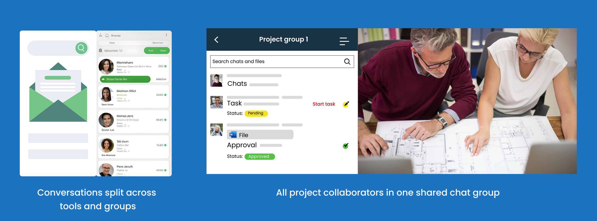 Project coordination happens in silos.